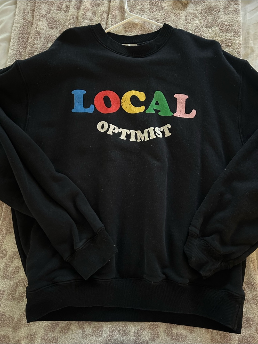 Madhappy Black 'LOCAL' Multicolor Crewneck Sweatshirt